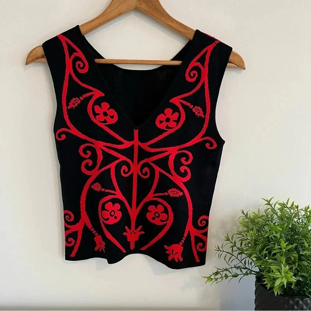 Yoana Baraschi 4-Way Knit Tank Sweater size Small